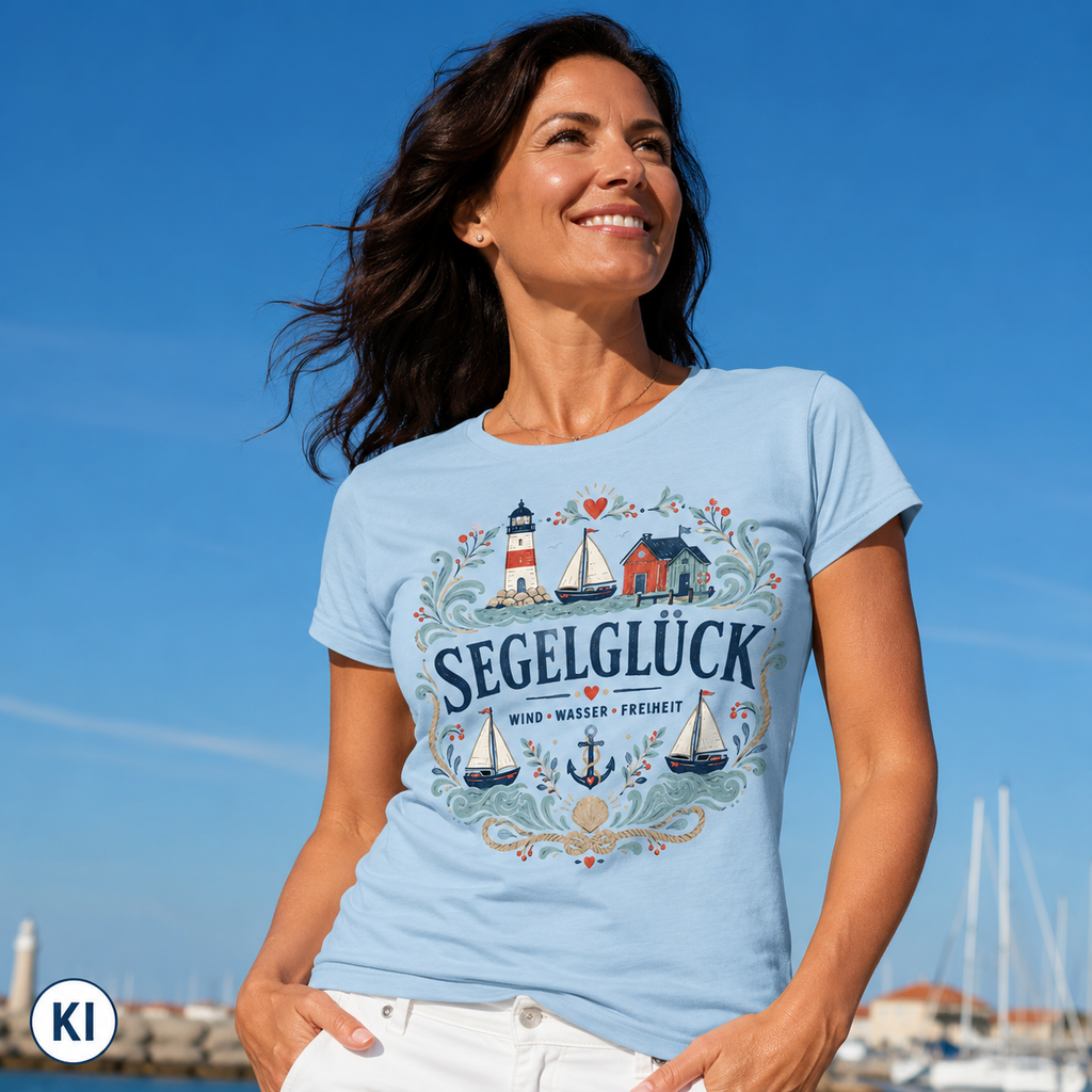 Seglerglück - Fitted Ladies Organic Shirt
